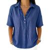 2026 Summer New Women's Loose and Comfortable Turn-down Collar Short-sleeve Solid Color Shirt
