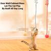 1Pc Spring Fur Ball Cat Teaser Suction Cup Retractable with Bell Elastic String Great Gift for Cat Owners Kitten Play
