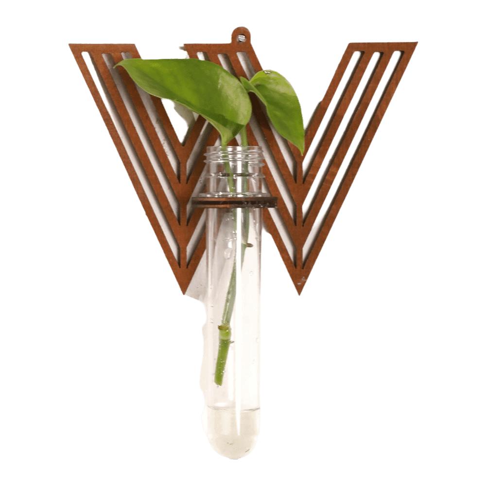 Home Ornaments Hydroponic Planter Shelf Wooden Wall Decoration Wall Mounted Planter Plant Lover