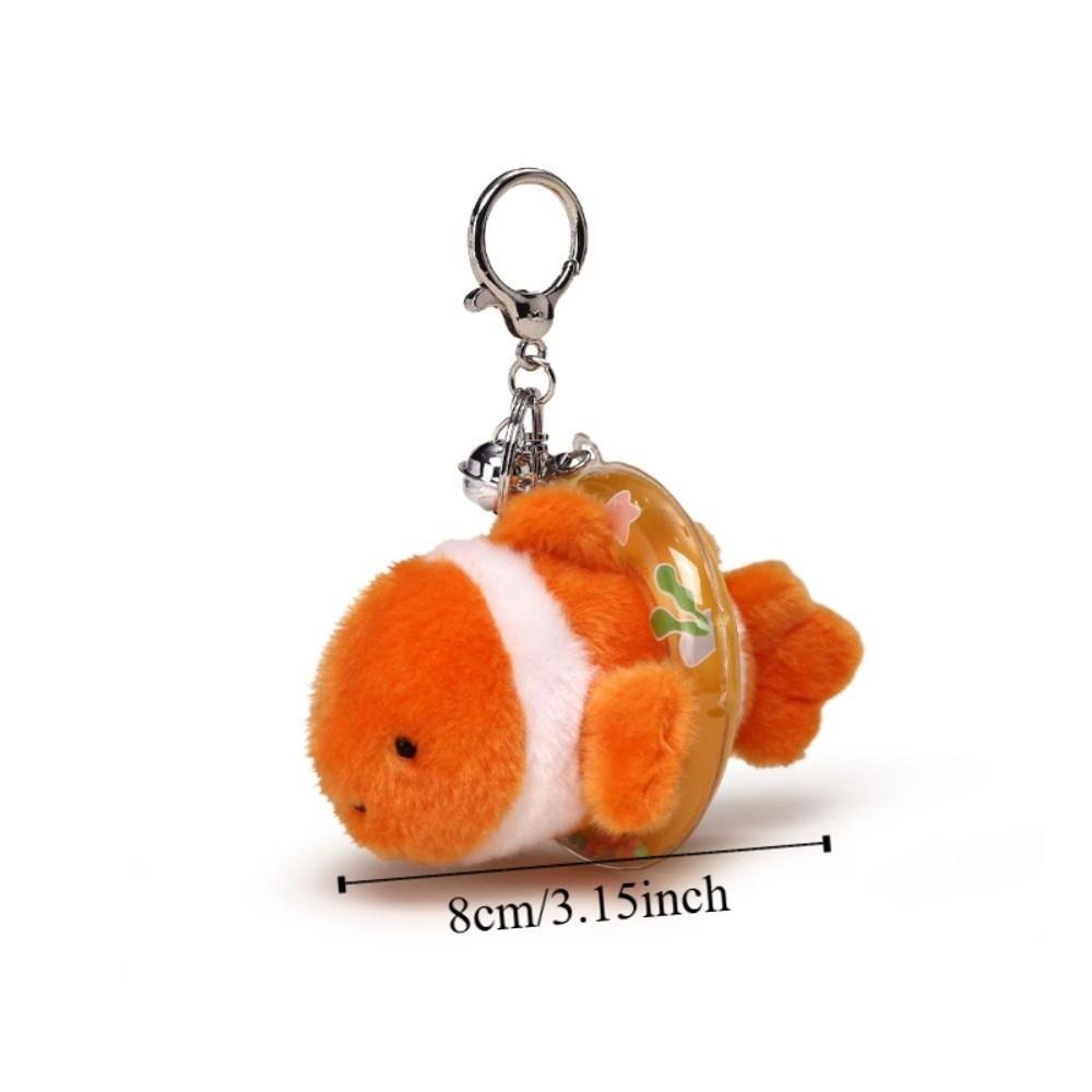 Kawaii Ocean Animal Plush Keychain Seahorse Dolphin Plush Doll Birthday Gift