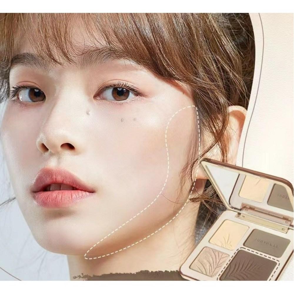 Judydoll Judydoll 3D Highlighter Contour Bronzer Palette Nude Makeup Natural Color Rendering Long-lasting, 04 02, 1 шт.