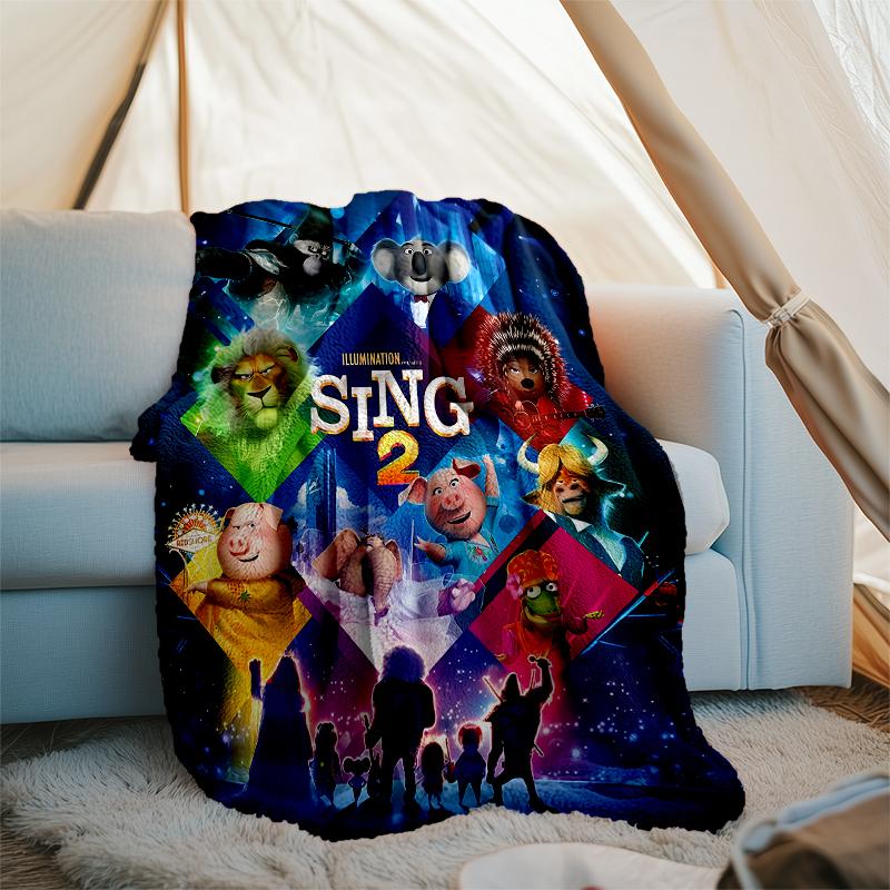 Sing printed throw blanket—soft,warm;versatile blanket for all seasons—perfect as &air-conditioning throw,nap blanket