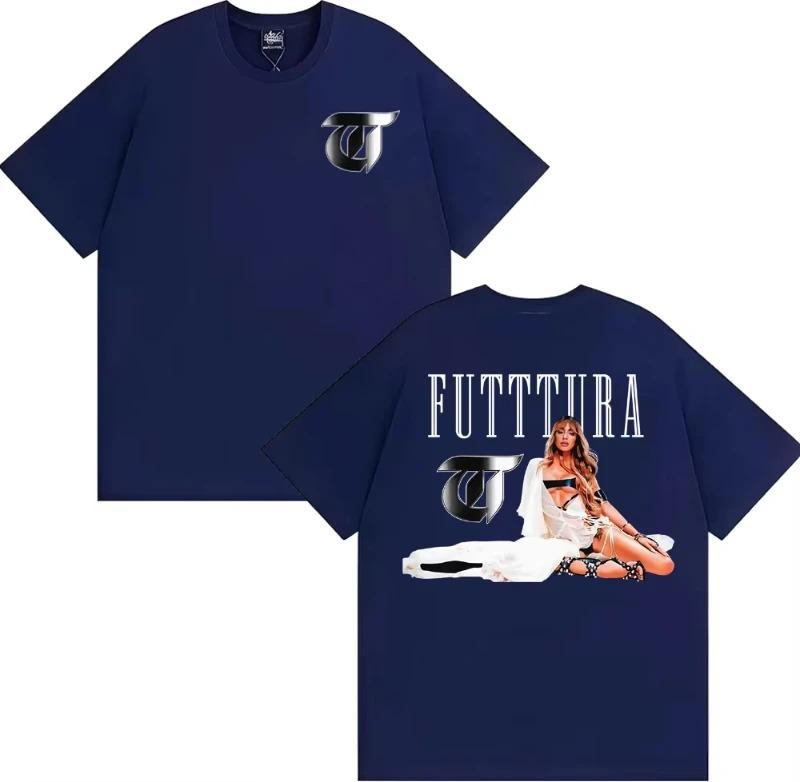 Tini Stoessel Futtura Album Tour 2025 Merch TShirt Unisex Hip Hop Vintage Trendy Tee Pure Cotton Loose Plus Size TShirt