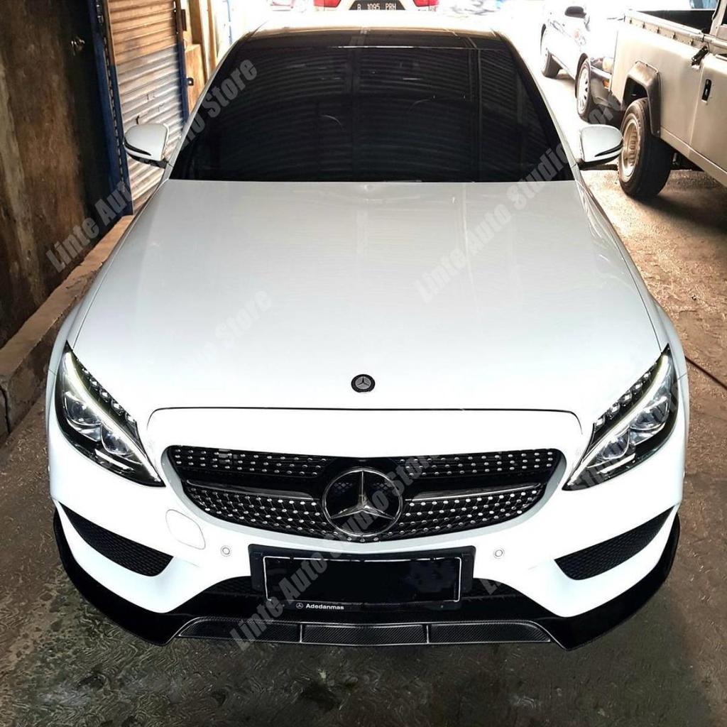 AR Style For Mercedes-Benz C Class W205 C160 C300 C350e 2015-2018 Front Bumper Lip Splitter Spoiler Diffuser Guard Trim TuningGood product
