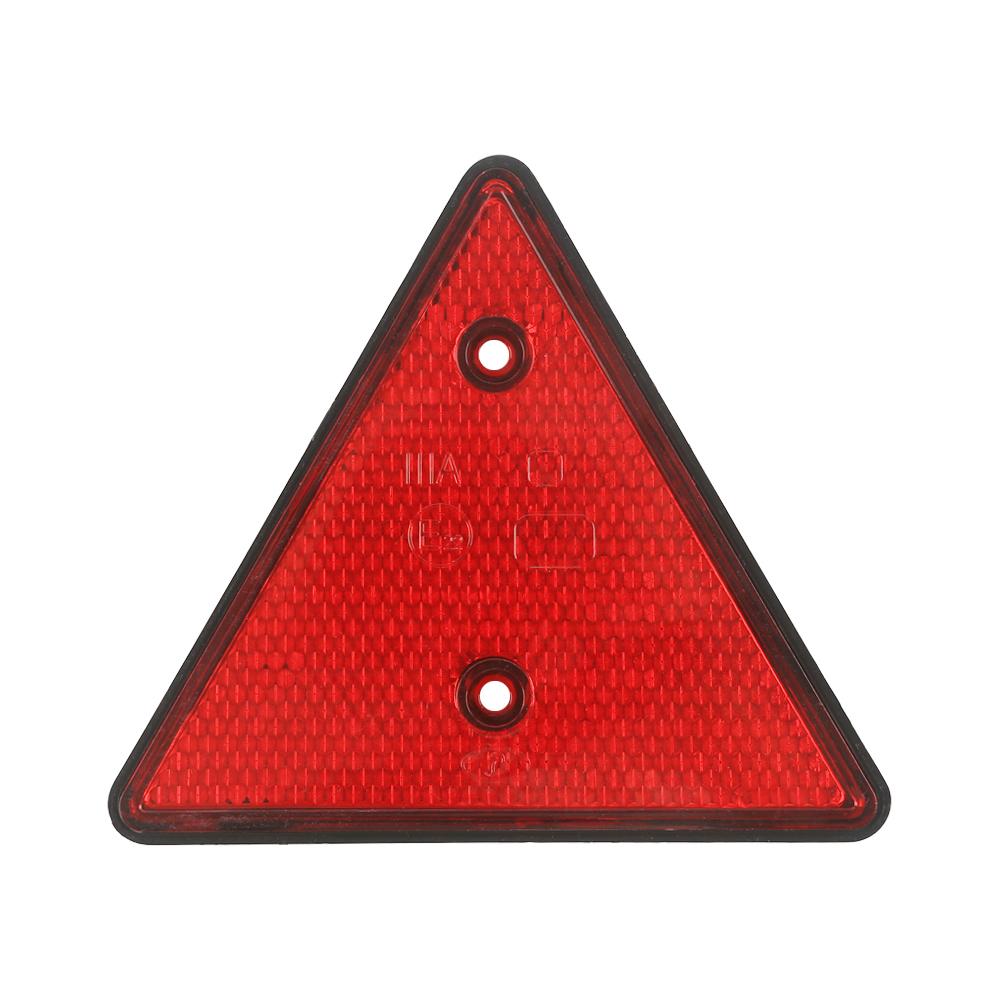 Red Rear Reflector Triangle Reflective Sign Screw Mount E22 Listed Warning Safety Reflector for Trailer Truck Caravan Boat