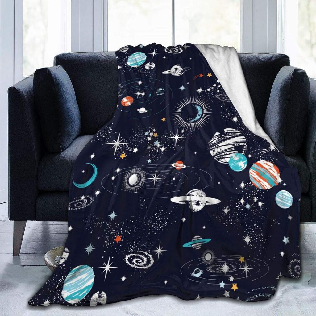 Cosmic Star Pattern Digital Printing Flannel Blanket Printing Single Layer Flannel Blanket