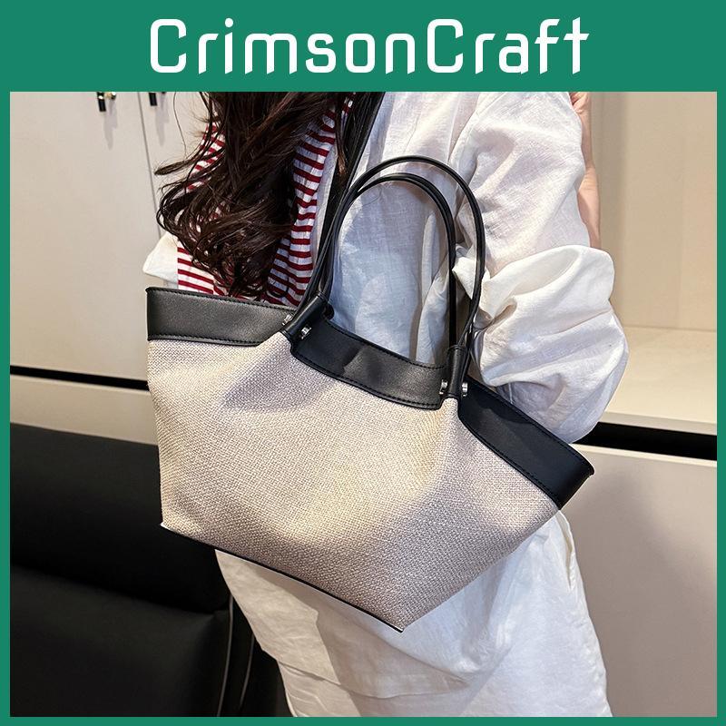 Pu Large Capacity Tote Bag For Women With Color Blocked Pleated Design For Daily Use