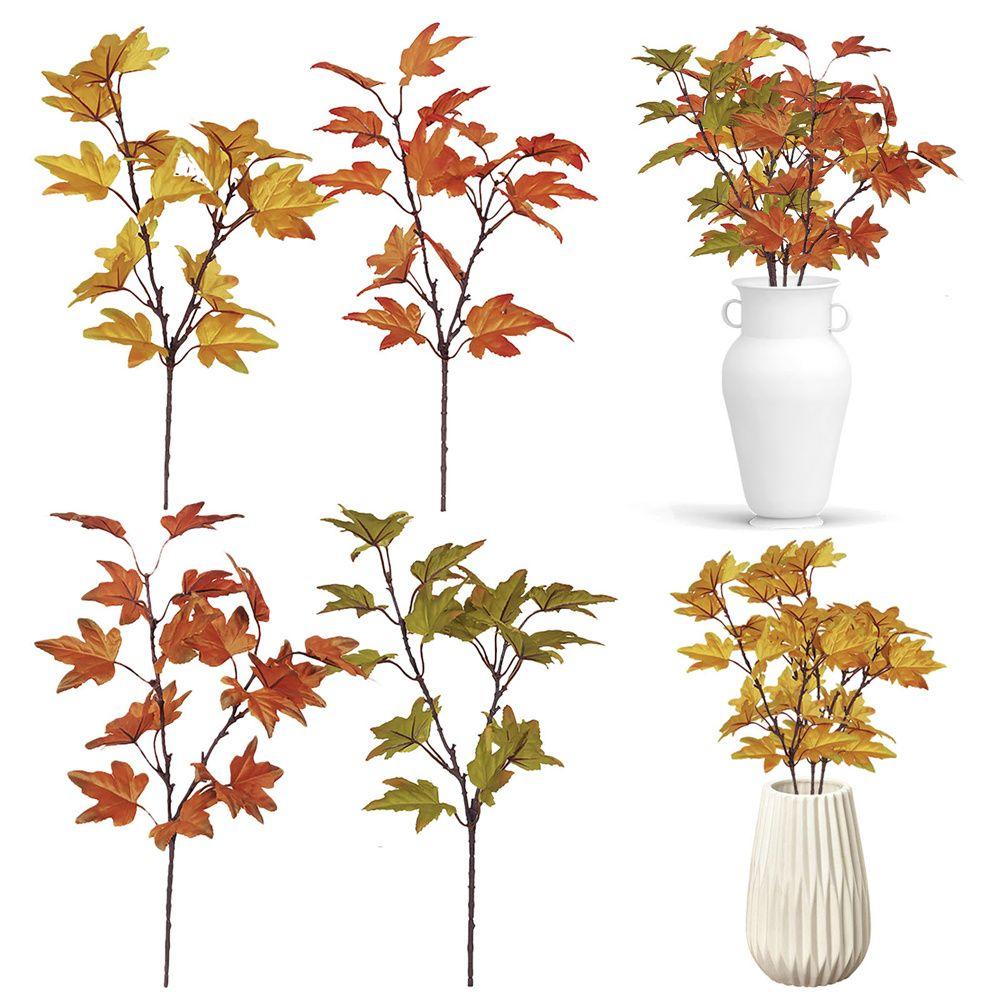 Thanksgiving Day Wedding Decoration Harvest Day Artificial Plant Fake Maple Leaf Flower Arrangement