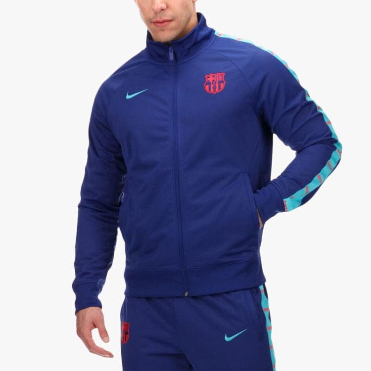 Nike Футбольная тренировочная спортивная куртка для болельщиков ФК Барселона, мужская верхняя одежда, темно-королевский-синий CW6045-455