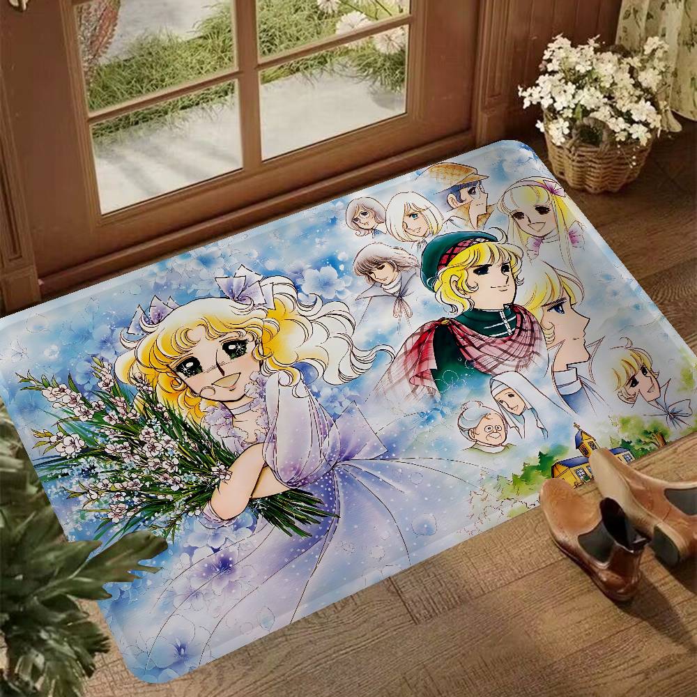 Anime Manga Candy Bathroom Mat Anti-slip Absorb Water Long Strip Cushion Bedroon Mat Welcome Doormat