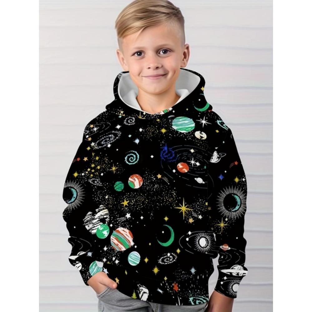 Kids Clothes Boys Hoodies Long Sleeve Fashion 3D Astronauts Print Children Spring Fall Clothes Casual Outdoor Boys Clothes Tops