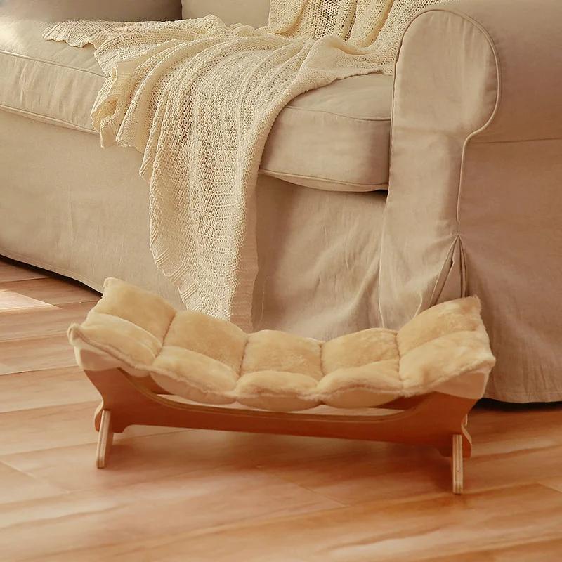 Деревянный гамак для кошек, который можно стирать, коврики для кошачьей кровати, мягкий домик для сна, диван для кошек, удобные товары для животных, принадлежности, аксессуары