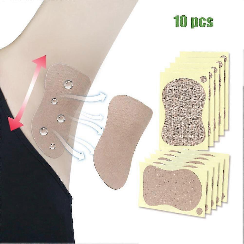 10 pcs Sweat Pad Underarm Adhesive Sweat Pad Armpit Antiperspirant Deodorant Sweat Absorbing Stickers