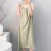New nightgown suspenders summer women's artificial cotton silk can be worn outside vest pajamas fresh and high-end loungewear