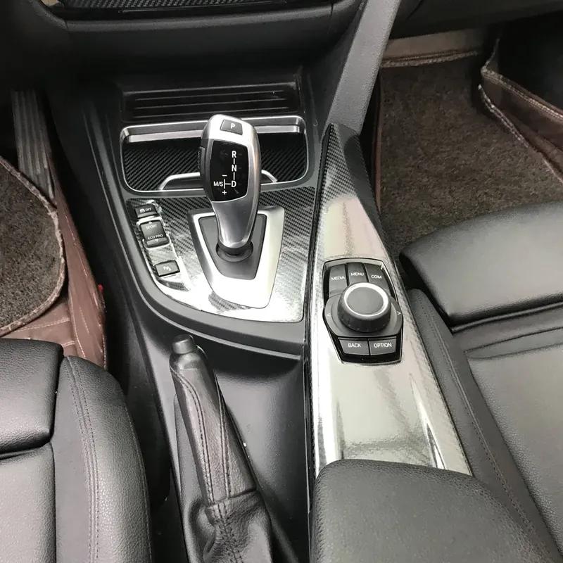 Carbon Fiber For BMW 3 Series F30 2013- Car Film Interior Sticker Center Console Gear Dashboard Air Door Handle Lift Panel