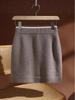 Мини-юбка из 100% чистой шерсти – Женская, на эластичном поясе, универсальный облегающий дизайн для осени/зимы.