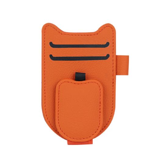 Универсальный зажим для козырька, многофункциональный автомобильный органайзер для солнцезащитных очков, магнитный держатель из искусственной кожи для большинства транспортных средств