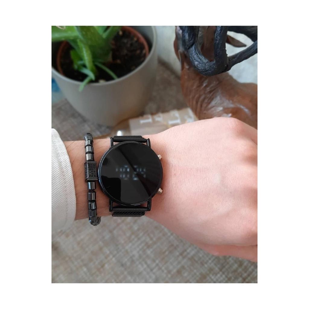 Steel Digital Watch Led Mesh Strap Digital New Model Women's Unisex Wristwatch (only Watch)