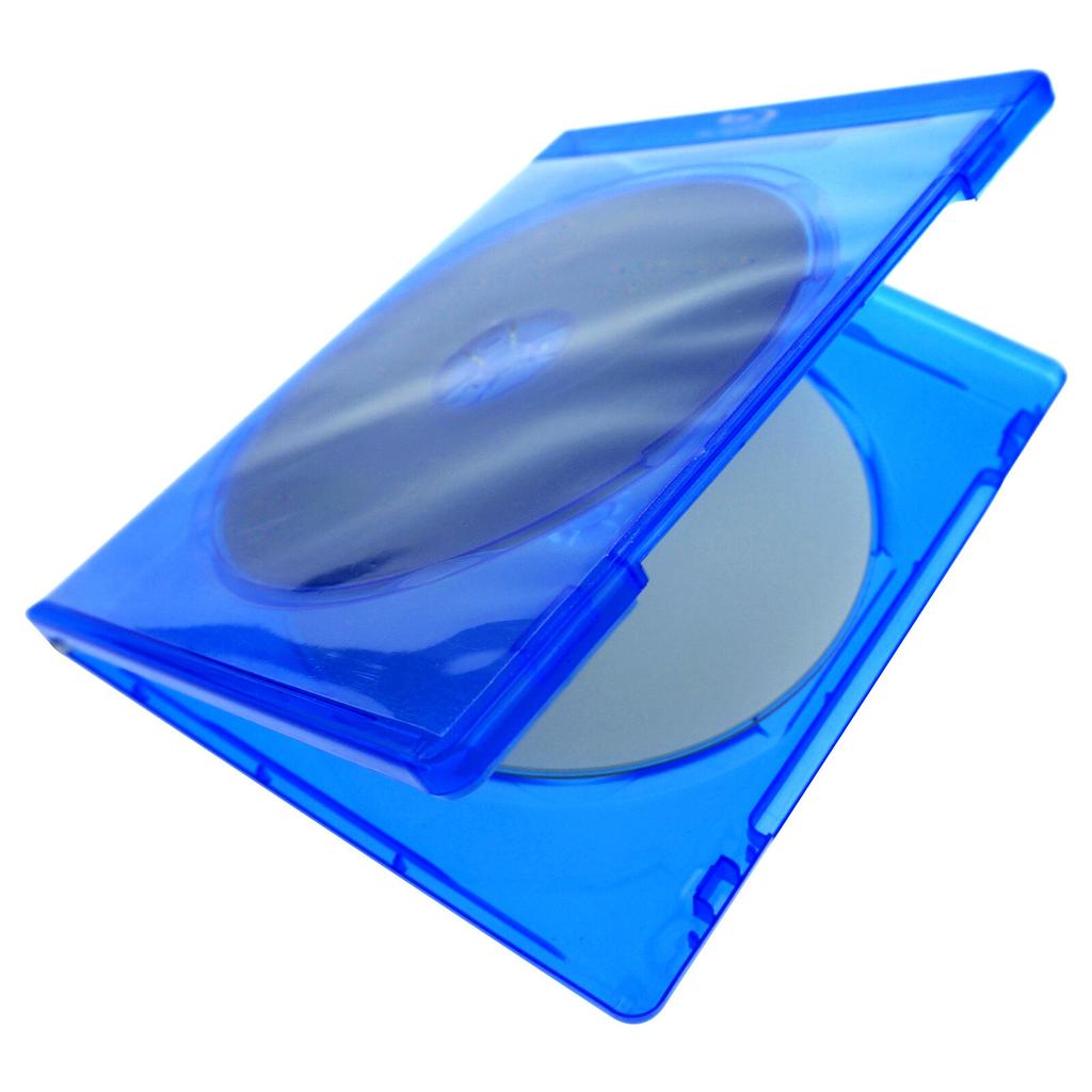 Кейс для хранения дисков Blu-ray, DVD, CD, вместимость на 2 диска, синий пластиковый держатель, 11 мм