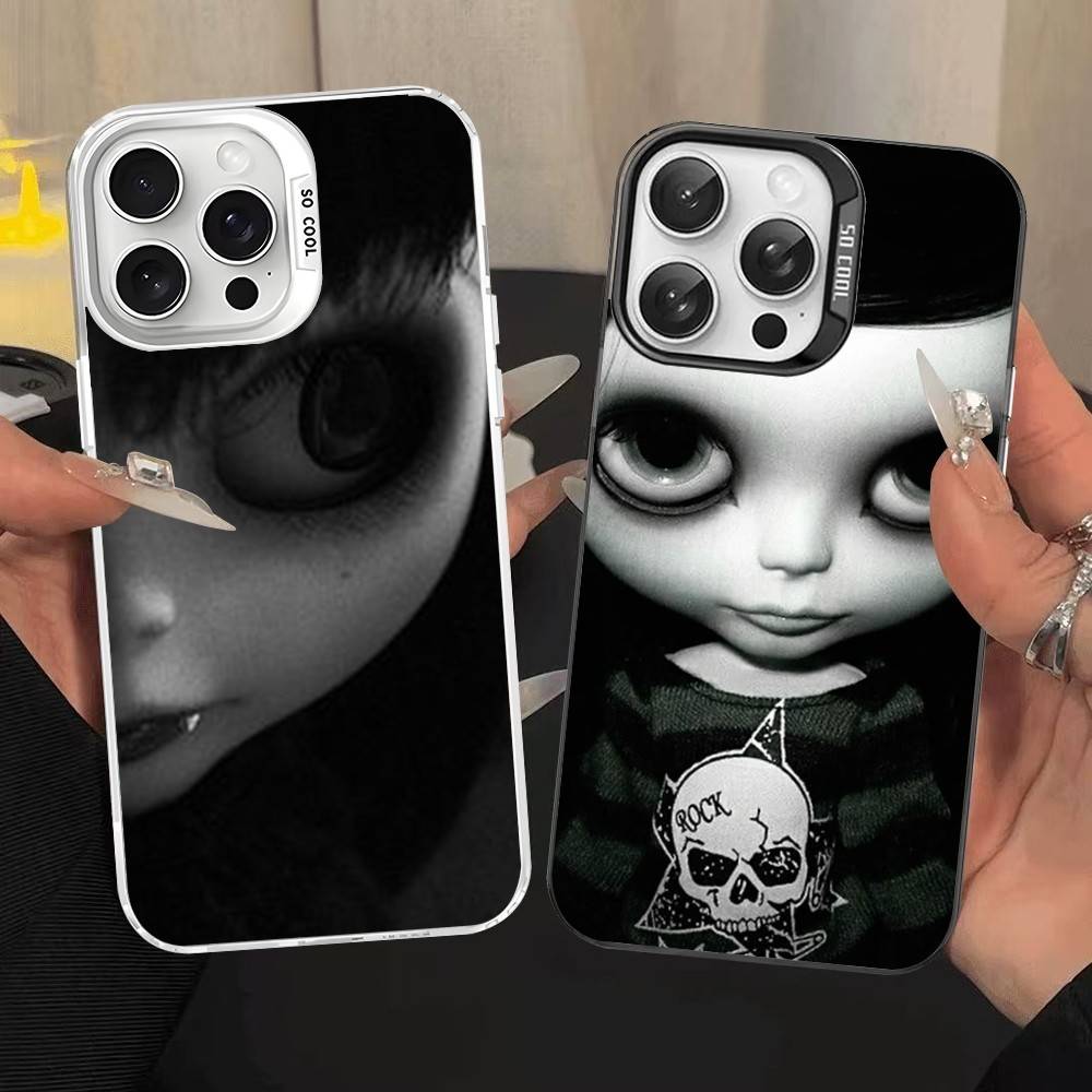 Темный милый кукольный чехол для телефона IPhone 17 16 15 14 13 Pro 12 11 Pro Max PLUS Цветная задняя крышка