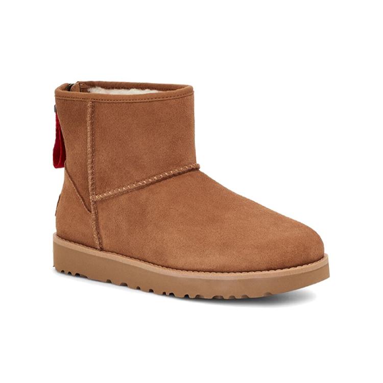 UGG Classic Mini Logo Молния 'Каштан' Женская 1122671-CHE