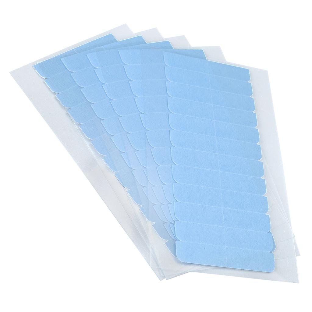 5 Sheets Wig Double Sided Adhesive Tape Blue Waterproof Antislip Professional Hair Extensions Styling Tool