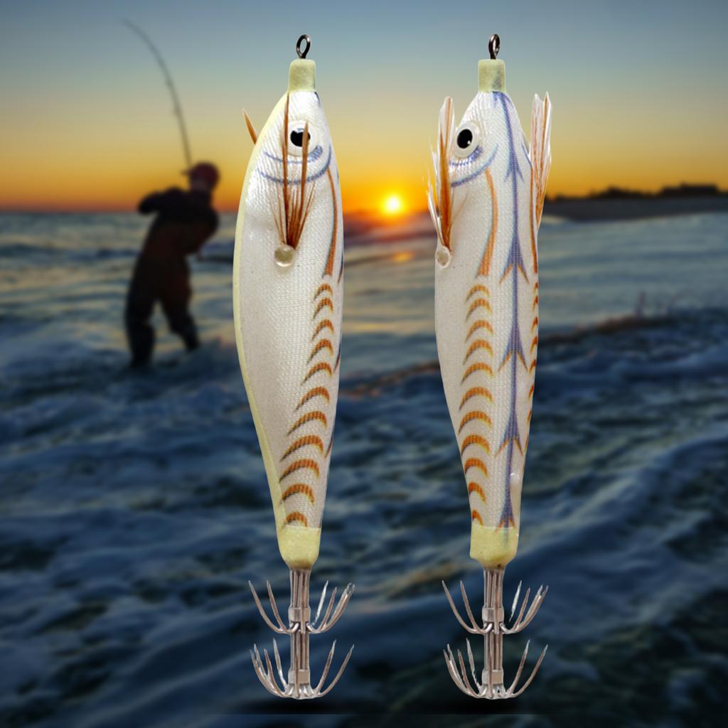 Светящиеся приманки для ловли кальмаров Приманки для ловли на крючок Приманки для ловли каракатицы Приманки для ловли кальмаров в соленой воде Жесткие приманки для ночной рыбалки Выносливые