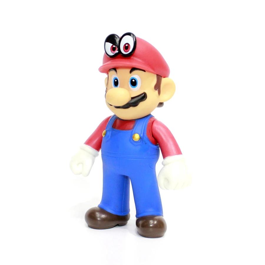 13cm Super Plumber Series PVC Action Figures Mario Luigi Yoshi Bowser Character Model Dolls Collectible Toys