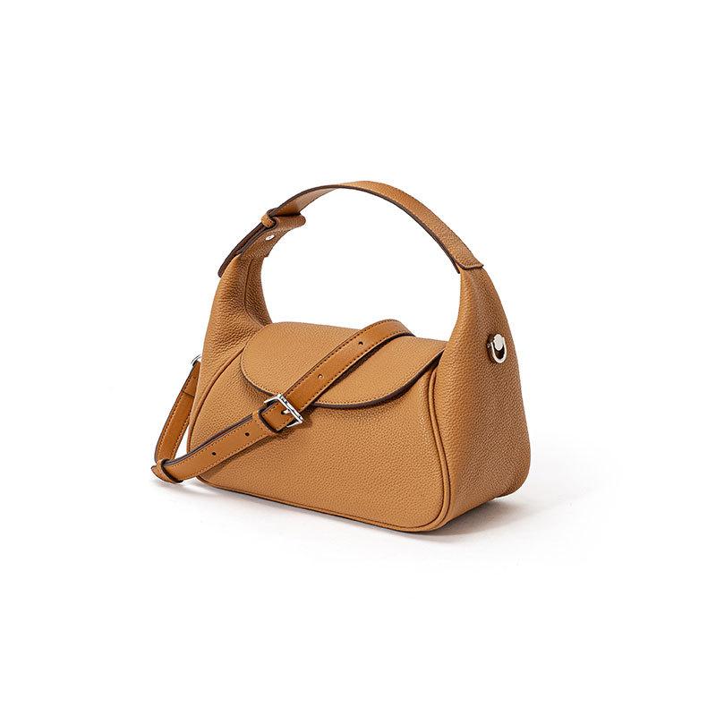 Сумка с нишевым дизайном из воловьей кожи, сумка для тостов, новая минималистичная кожаная женская сумка, сумка через плечо на одно плечо