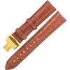 [TONCHARME] Ремешок для часов с тиснением под крокодила, сменный элемент, EASY CLICK, натуральная кожа, кнопочный ремешок для часов с двумя дверцами, 12–24 мм, золотая пряжка (22мм,