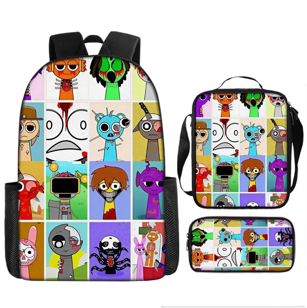 Рюкзак Sprunki Rhythm Box для начальной школы, третий и четвертый классы, легкий студенческий школьный рюкзак