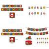 Super Mario Birthday Party Decor Suit Set Featuring Vibrant Balloons And Banner