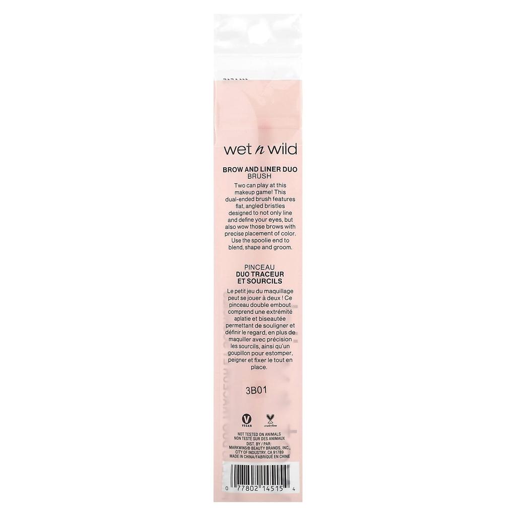 Wet n wild, кисть дуо для бровей и подводки, 1 шт.