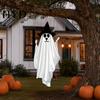 Hanging Spooky Ghost for Halloween Outdoor Decoration, Cute Flying Satin White Decoration With Best Materials Home, Tree, Porch, Patio, Lawn, Garden,