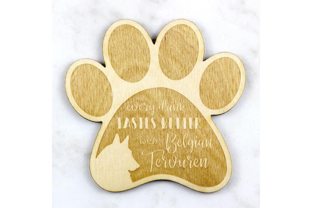 Tervueren Belgian Shepherd Dog, Tervueren Belgian Sheepdog – Mug coaster, engraved coaster with dog | Art-Dog