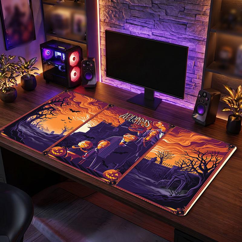 Big Mouse PadThe Addams Family Extended Soft Desk Mat Gaming Office Computer Table Decor Mat