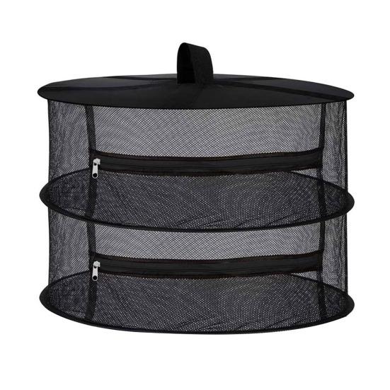 Сушильная стойка для трав, 4-х уровневая сушильная клетка с S-образным крючком, складная сетка для подвешивания