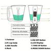 600ml Smart Measuring Cup with Thermometer , 6 in 1 Unit Conversion , Food Grade ABS Detachable Design , Real Time Monitoring from 0 to 40°C