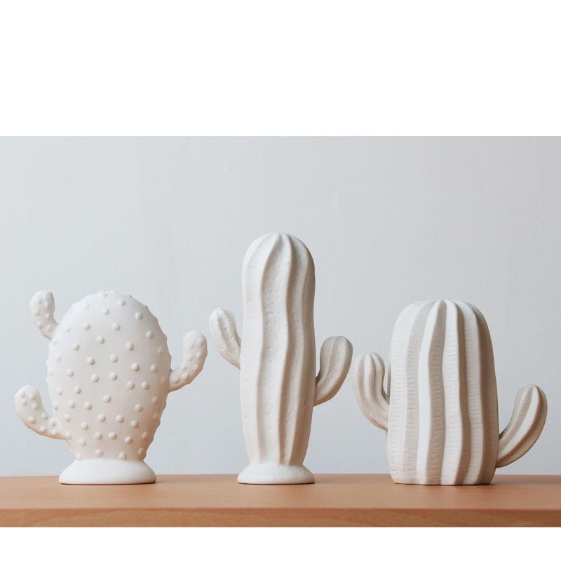 Скандинавские простые керамические растения, украшения кактусов, ремесла, искусство, дом, гостиная, аксессуары для стола, офисные настольные статуэтки, украшение