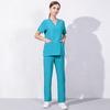 2 Pieces Outfits Women Nursing Working Tops+Loose Pants Nurse Suit Short Sleeve Quick Dry V-neck