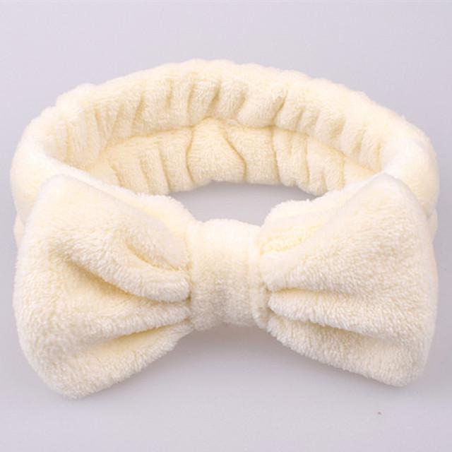 Банты для волос, повязки на голову для женщин, однотонная повязка на голову из кораллового флиса, эластичная повязка на голову с бантом, аксессуары для девочек, милый мягкий тюрбан, повязка