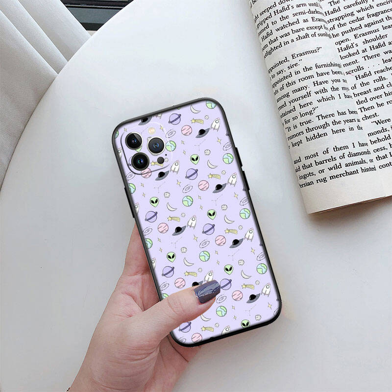 MH140 Чехол для телефона с изображением инопланетного НЛО для iPhone 7 8 11 12 13 14 15 16 17 16E XS Pro Max XR X SE Air