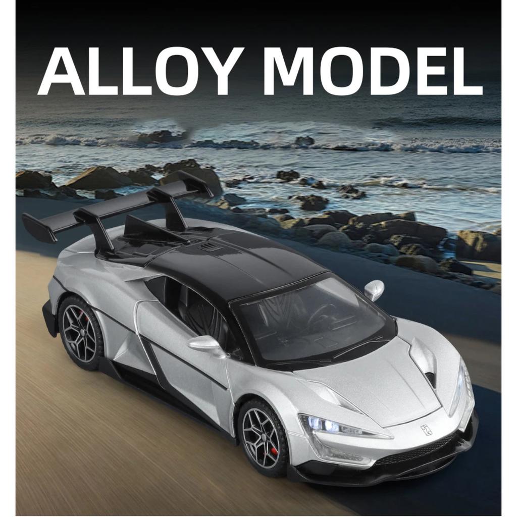 1/32 BYD Look Up U9 Pure Electric Performance Supercar Alloy Diecast Model Car Home Trendy Toys Collections Hobby Display Friend