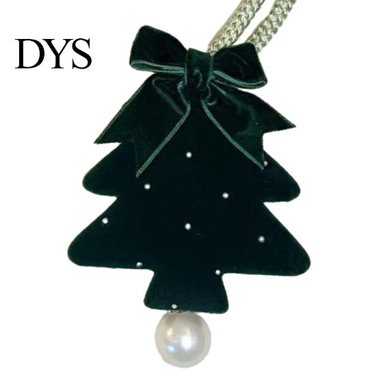 Christmas Tree Curtain Tiebacks 2Pcs Tieback, Velvet Window Holders Ties Seasonal Backs, Decorative Drape Holdbacks for Xmas Holiday Party Shape