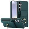 For Samsung Galaxy S24+ Case Drop-proof PU Leather+TPU Kickstand Smart Phone Cover