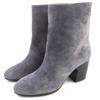 Excellent Short Boots COCO Mark Suede Leather Ankle Boots Gray 37 G32213 Used