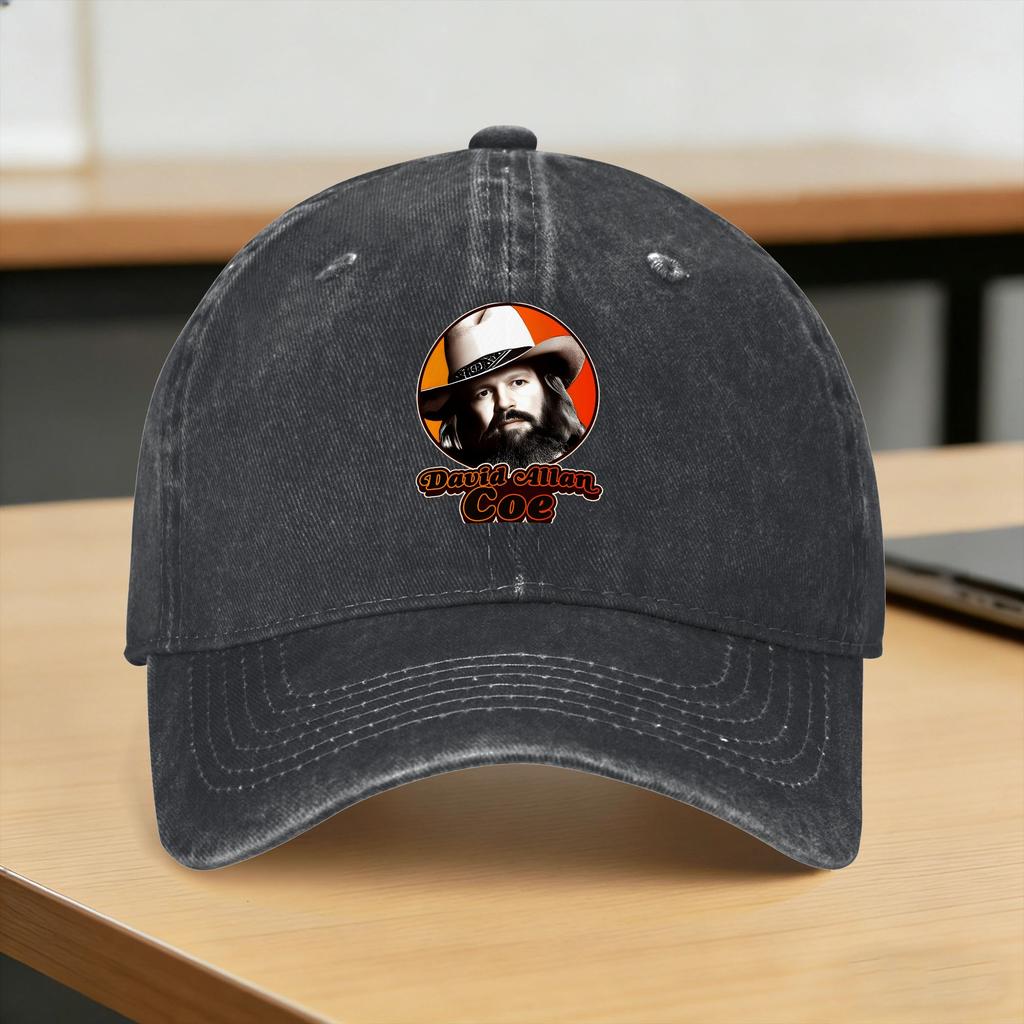 Retro David Allan Coe Tribute Casual Baseball Cap Outdoor Sports Trucker Hat Summer High Quality Unisex Unisex Trendy Baseball Caps