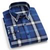 Pure Cotton Business Men Checked Shirts Leisure Long Sleeve Autumn Spring Sinwoyan