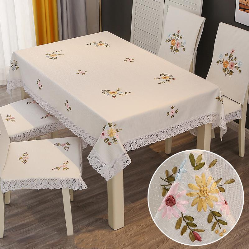 Маленький и чистый и свежий скатерть прямоугольный стол бутон сельский ветер