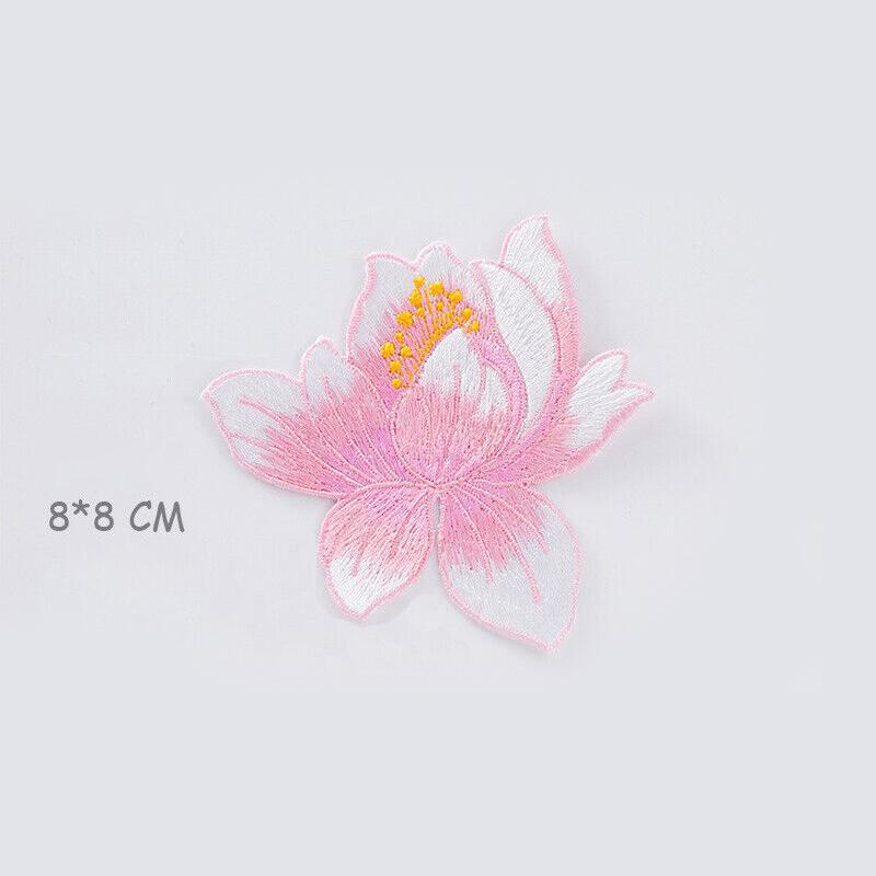 1 упаковка, аппликация в виде розы, нашивка в виде розы, вышивка лотоса, железная нашивка, аппликация, значок, тканевая наклейка, железная нашивка, швейные аксессуары